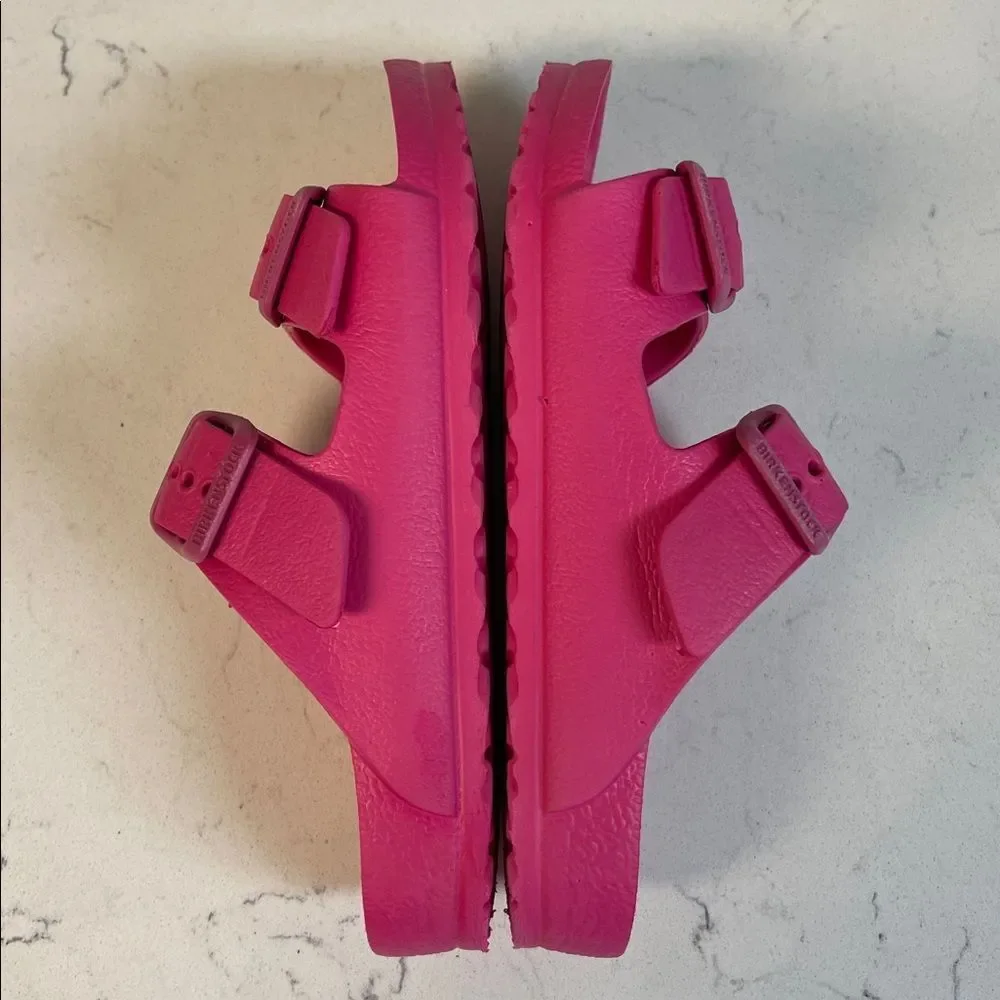 Birkenstock Little Kids Arizona EVA Sandals Pink Two-Strap Slide Sandals Size 10